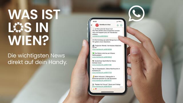 Ab sofort bekommst du auf dem WhatsApp-Kanal "MeinBezirk Wien" die wichtigsten Meldungen direkt aufs Handy. | Foto: RMA