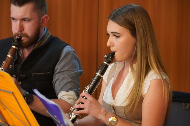 Das Klarinetten-Quartett kam gut bei den Besuchern an. | Foto: Nicole Hettegger
