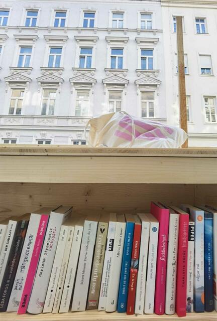 Im neuen Regal gibt es Platz genug für neue Bücher.  | Foto: Grätzloase Pusteblume