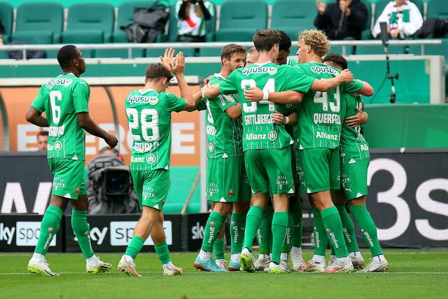 Gegen die Mannschaft der Stunde Sturm Graz will man endlich die 28 Jahre lange Durststrecke beenden. | Foto: Thomas Pichler / SEPA.Media / picturedesk.com