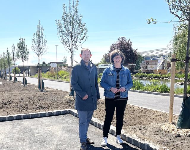 Zahlreiche neue Bäume wurden entlang des Schulcampus gesetzt. | Foto: Grüne Hollabrunn