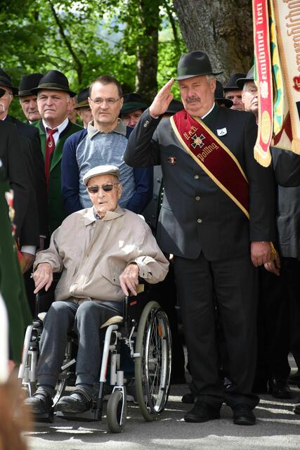 Kamerad Peter Pumberger, 101 Jahre mit KB Obmann Josef Simböck, aus Polling/I. | Foto: Kameradschaftsbund