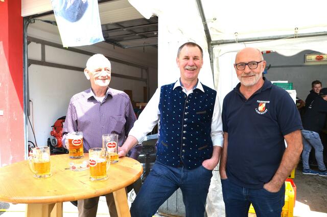 Sepp Lassnig, Willi Gratzer und Kassier Gerhard Friedrich