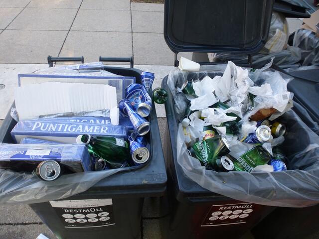 Typischer Restüll beim Raiffeisen Businesslauf 2024 in der Ökostadt Graz