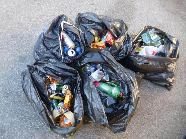 Zum Glück gibt es Müllsäcke...