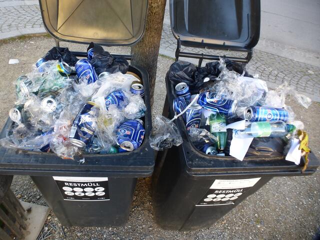 Typischer Restüll beim Raiffeisen Businesslauf 2024 in der Ökostadt Graz