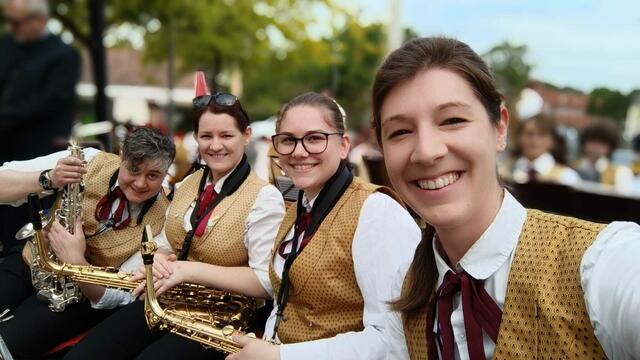 Die Spielgemeinschaft Hainburg-Wolfsthal beim Kurkonzert am 1. Mai 2024 | Foto: Stadtkapelle Hainburg-MV Wolfsthal/Kugler
