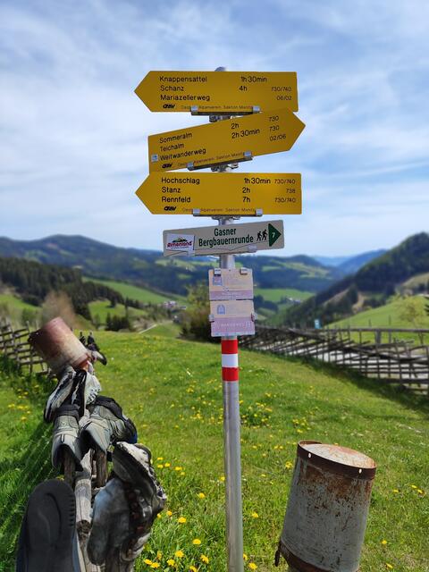 ..und wir nehmen die Route auf den Hochschlag. Am Pilgerweg gehen die Wallfahrer bis Mariazell... | Foto: I.Wozonig