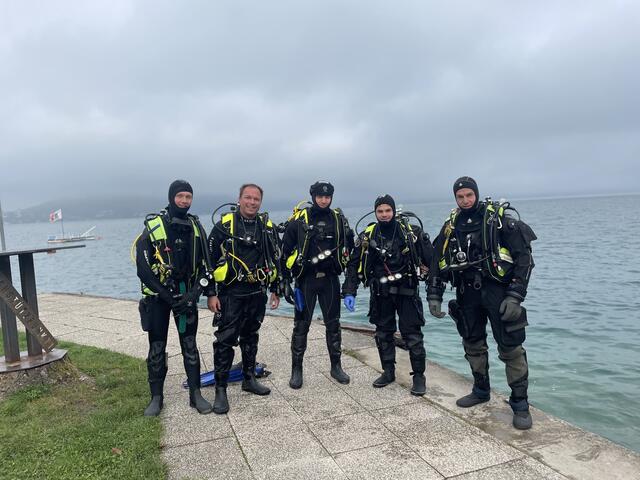 Mitglieder der heutigen Tauchgruppe. | Foto: HFW Villach
