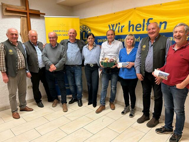 Matthias Rud; Sigi Egger; Otto Schuschnig; Hans Paul Unterweger; Waltraud Steiner; Klaus Steinwender; Anneliese Aichholzer; Kurt Marka; Hans Aichholzer | Foto: Lions Club Obervellach