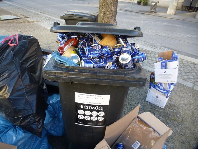 Typischer Restüll beim Raiffeisen Businesslauf 2024 in der Ökostadt Graz