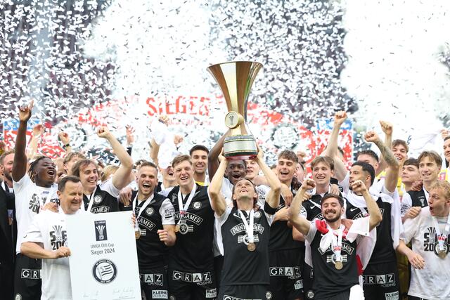Sturm Graz ist die Mannschaft der Stunde und könnte bald zum ersten Mal seit 1999 ein Double holen. | Foto: GEPA