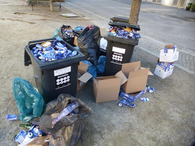 Typischer Restüll beim Raiffeisen Businesslauf 2024 in der Ökostadt Graz