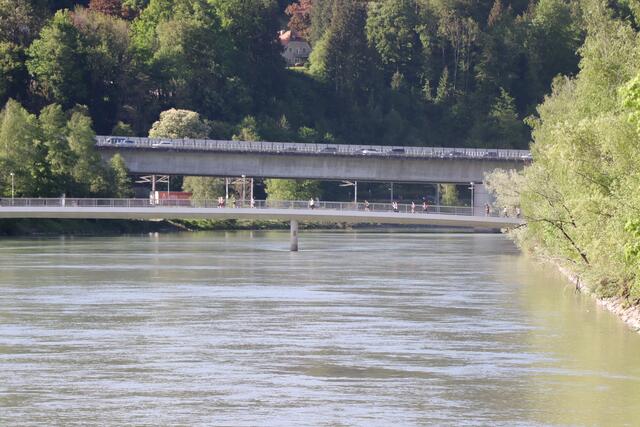 Eine Strecke von 4,4 Kilometer galt es zu bestreiten, den Inn entlang und wieder retour zum Fischergries, wo das Ziel wartete.  | Foto: Nimpf