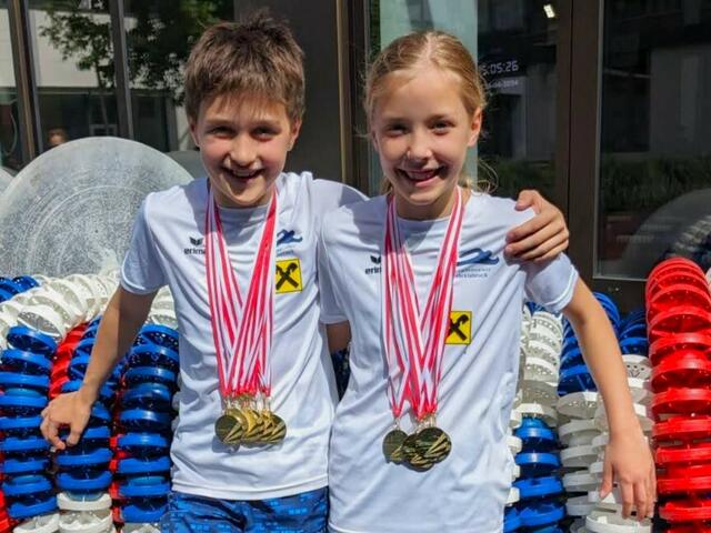 Jakob Edthofer (9x Gold) und Paula Klein (6x Gold, 1x Silber) waren die Top-Medaillenjäger für den SVV