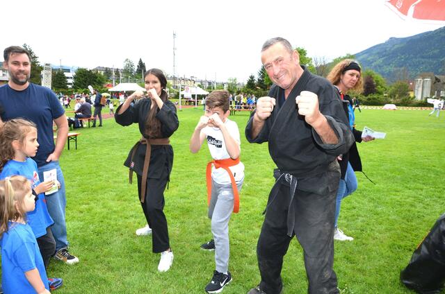 Karate-Demo mit Sarah, Kilian und Sepp Wilscher