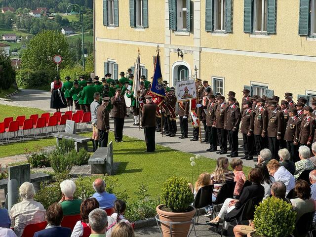 Die Feuerwehren der Gemeinden St. Marein, Nestelbach und Laßnitzhöhe feierten gemeinsam mit musikalischer Begleitung durch die Musikkapelle Krumegg das Florianifest. | Foto: privat