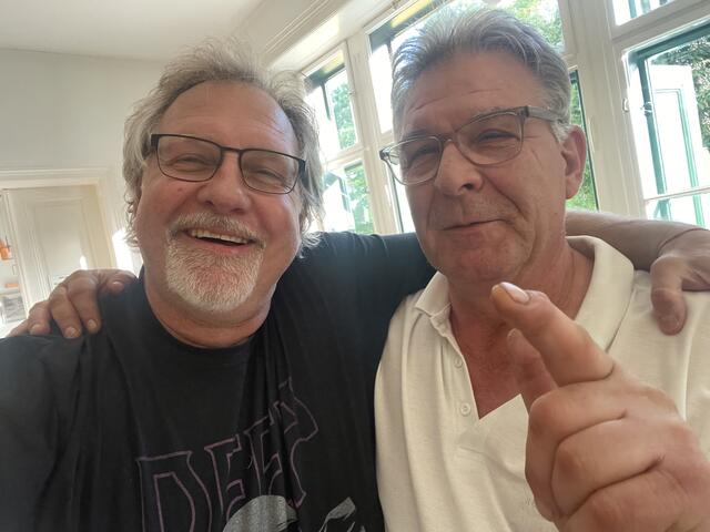 Der Journalist mit dem Griechen: Peter Zezula und Thomas Gularas. | Foto: Zezula