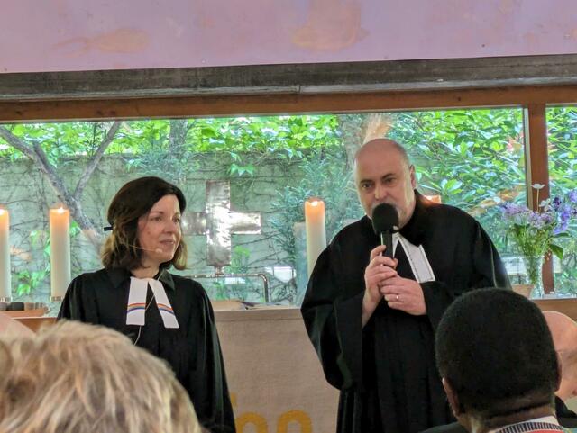 Simmering begegnet Olmütz: Pfarrerin Anna Kampl und ihr Amtskollege aus Tschechien, Jan Lukas | Foto: Christian Buchar