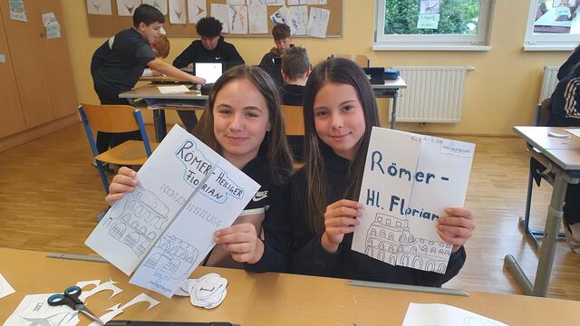 Projekttage an der MS Lauriacum: Die zweiten Klassen wandelten auf den Spuren der Römer und des Landespatrons.  | Foto: MS Lauriacum
