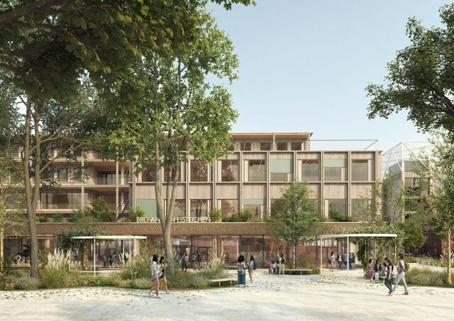 So soll die Schule An den Eisteichen nach der Fertigstellung aussehen. | Foto: Bokeh Design