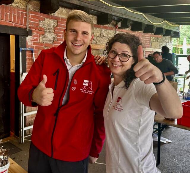 Jugend- und Sportreferat Fabian Wedl und Gemeinderätin Eveline Schober | Foto: SPÖ Seebenstein 