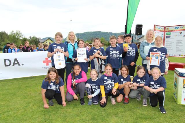 Der Volksschule Sittersdorf gelang der Sprung aufs zweite Siegerstockerl. | Foto: KZS/AUVA M. Lippitsch