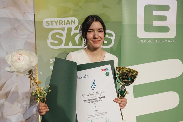 Der Sieg ging an Elisabeth Berger vom Lehrbetrieb Blumen Kubat in Anger. | Foto: Sabine Watl