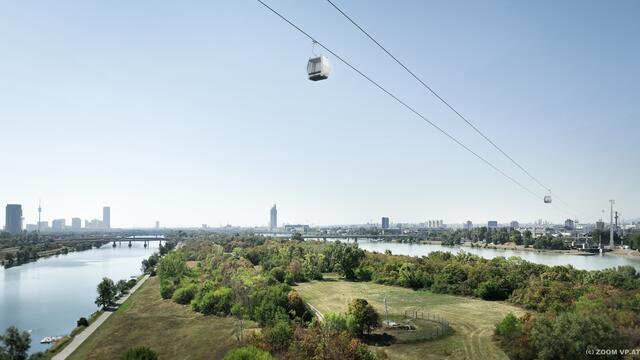 Eine Gondelbahn über die Donauinsel. Nun steht fest: Eine UVP braucht es dafür nicht.  | Foto: Genial Tourismus- &amp; Projektentwicklung GmbH