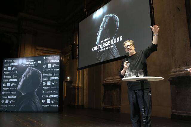 Marken-Botschafter Nicholas Ofczarek beim heutigen Kampagnen-Start "Kulturgenuss". | Foto: Burgenland Tourismus, Andreas Lepsi