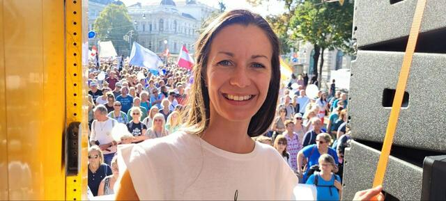 Die Medizinerin Maria Hubmer-Mogg ist Spitzenkandidatin der Partei DNA bei der EU-Wahl 2024. | Foto: Die Gelben