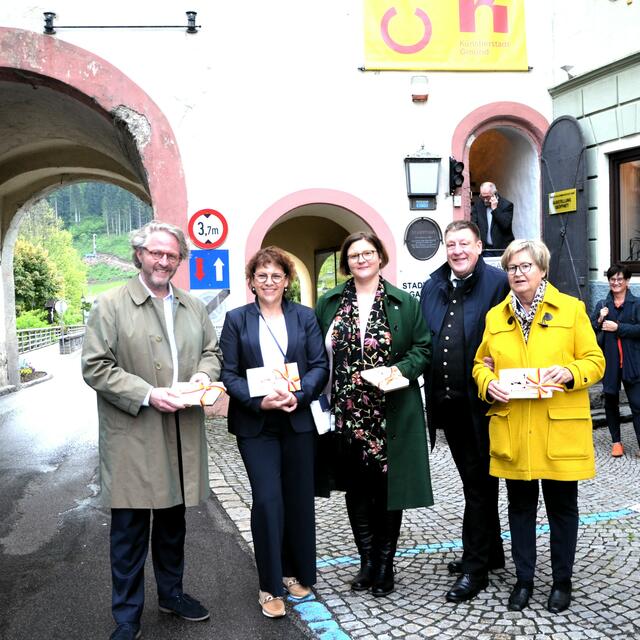 Eröffnung mit Thomas Weber, Heidi Penker, Julia Schuster, Sepp Jury, Erika Schuster