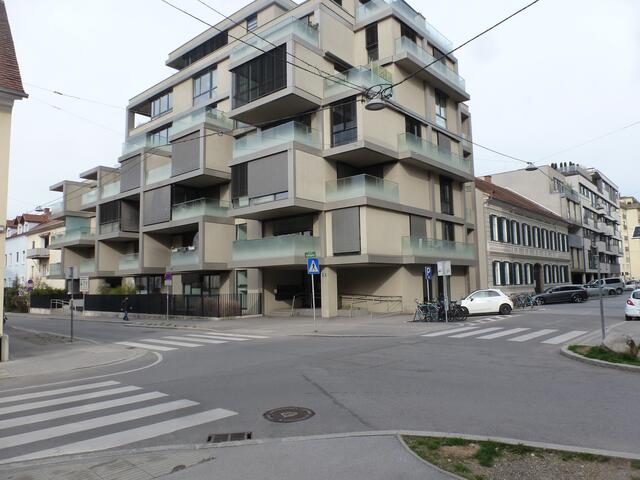 Im Jahr 2024 ist der Kreuzungsbereich Muchargasse Laimburggase endlich nach 14 Jahren baumfrei.
Weit über 10.000 Euro wurden dafür wahrscheinlich aufgewendet.
Danke Ökostadt Graz!