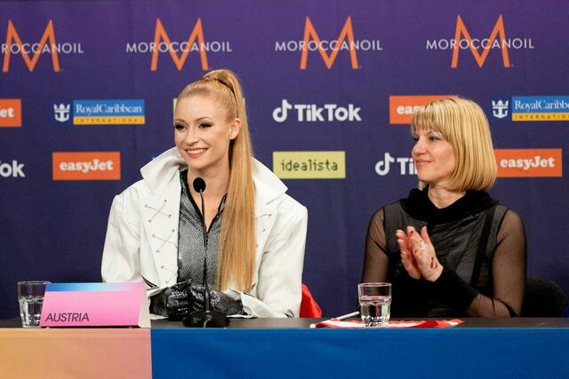 "Ich habe wirklich das Gefühl, dass ich meinen größten Traum in die Realität übersetzt habe", zeigte sich Kaleen nach ihrer erfolgreichen Performance im Halbfinale in der anschließenden Pressekonferenz überglücklich | Foto: ESC / Sarah Lousie Bennett