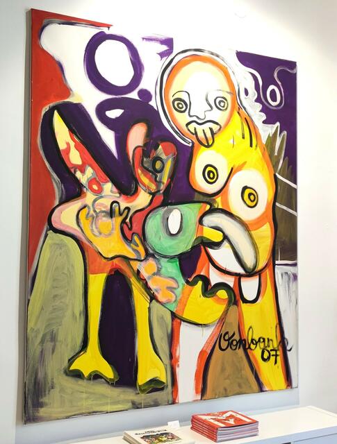 Michael Vonbank: "Vogel sucht Frau", 2007, Acryl auf Leinwand, 180x140cm | Foto: Credit: Estate Michael Vonbank/Beate Sprenger