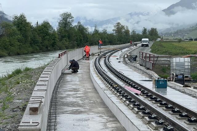 Bauarbeiten im Bereich des Bahnhofs Niedernsill. | Foto: Land Salzburg/Martin Wautischer