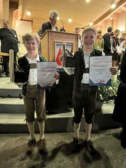 Die beiden "Kappler Buabn" konnten auch in der Kategorie „DUO A“ punkten und holten einen ausgezeichneten Erfolg.  | Foto: Kathrin Zangerle