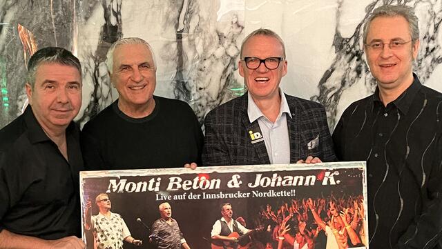Die Köpfe von Monti Beton: Chef Toni Matosic, Goleador Hans Krankl, Promoter und Moderator „The Voice“ Ralph Schader und der zweite Chef Thomas Schreiber! | Foto: Monti Beton