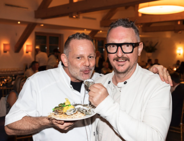 Ingo Möller (Gastkoch) &amp; Jürgen Fux (Künstler) | Foto: Andreas Kolarik