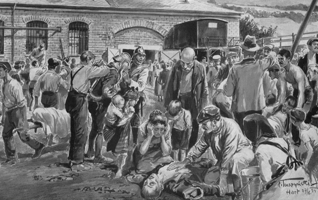 Das damalige Grubenunglück. | Foto: Ladislaus Tuszynski