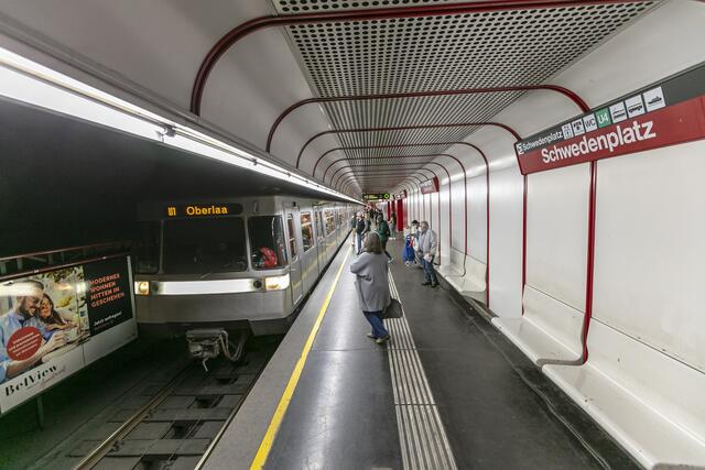 Auf Instagram ist ein Video aus einer U1-Station aufgetaucht. Dieses dokumentiert eine lebensgefährliche Aktion einer Person. | Foto: Manfred Helmer/Wiener Linien
