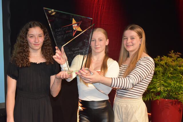 Helena Zotos, Charlize und Collien Mörz (nicht am Foto Alissa Mörz) sind das Team des Jahres. | Foto: Michael Strini