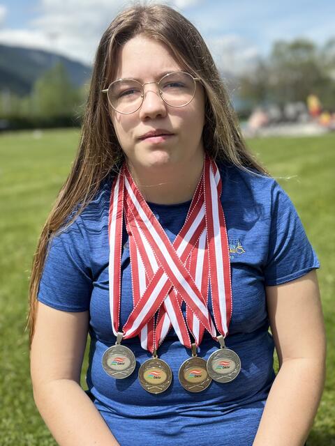 Lina Sampl brachte viele Medaillen mit nach Hause. | Foto: BSV Pongau