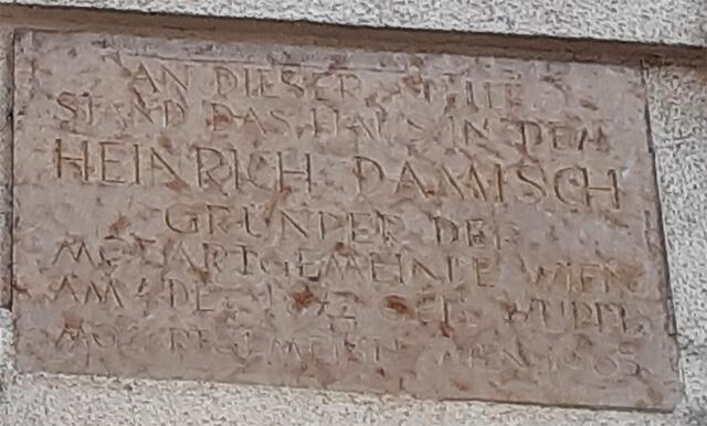 Heinrich Damisch Gedenktafel, 1060 Wien, Foto 2024 ©: Memory Gaps | Foto: https://www.memorygaps.eu/gap-mai-2024/