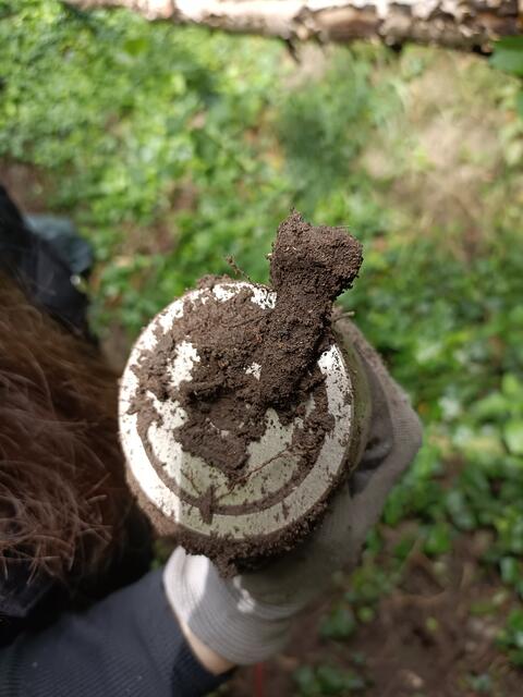 Metall mittels Magnet gefunden