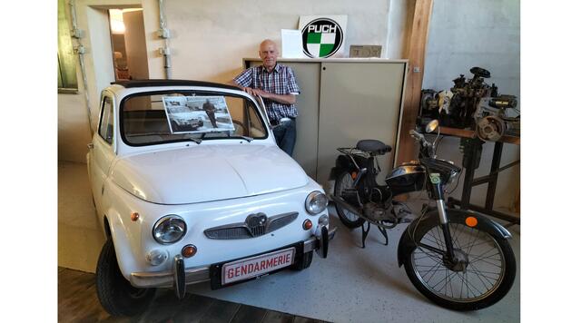 Der "Gendarmerie"- Puch 650 T aus dem Privatmuseum von Friedrich Gepp. | Foto: Friedrich Gepp