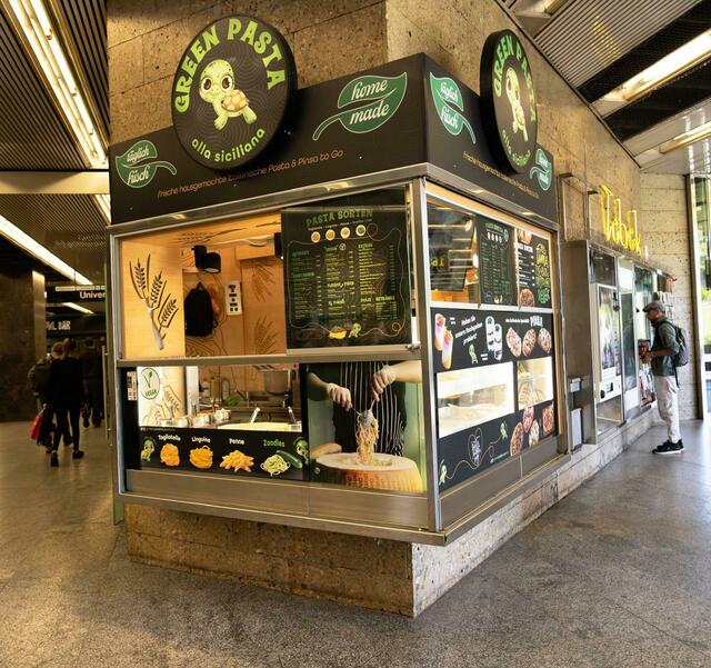 Green Pasta liegt zentral in der Schottentor-Passage. | Foto: Green Pasta
