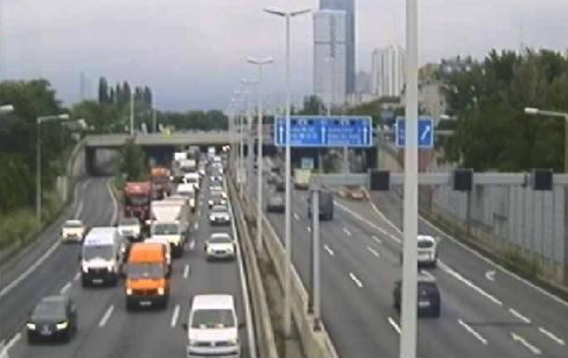 Auch rund um die Brigittenauer Brücke bzw. Kaisermühlen staute es. | Foto: Asfinag/Screenshot