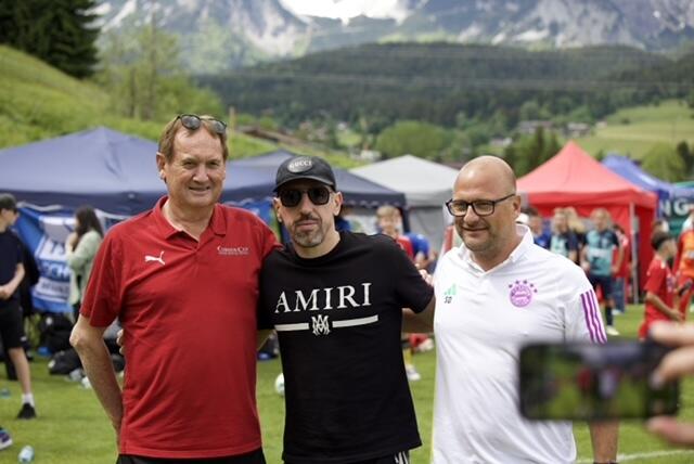 Hans Grübler, Franck Ribéry, Sebastian Dremmler. | Foto: Cordial Cup