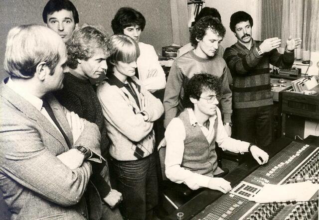 1983 (v.l.): Sturmtrainer G. Fraydl, G. Jurtin, Günther (White Stars), W. Hörmann, B. Bakota, L. Szokolai, M. Steiner und Michael (White Stars) | Foto: Foto Stuhlhofer